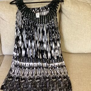 Zebra print tunic 3x lace neck line NWOT